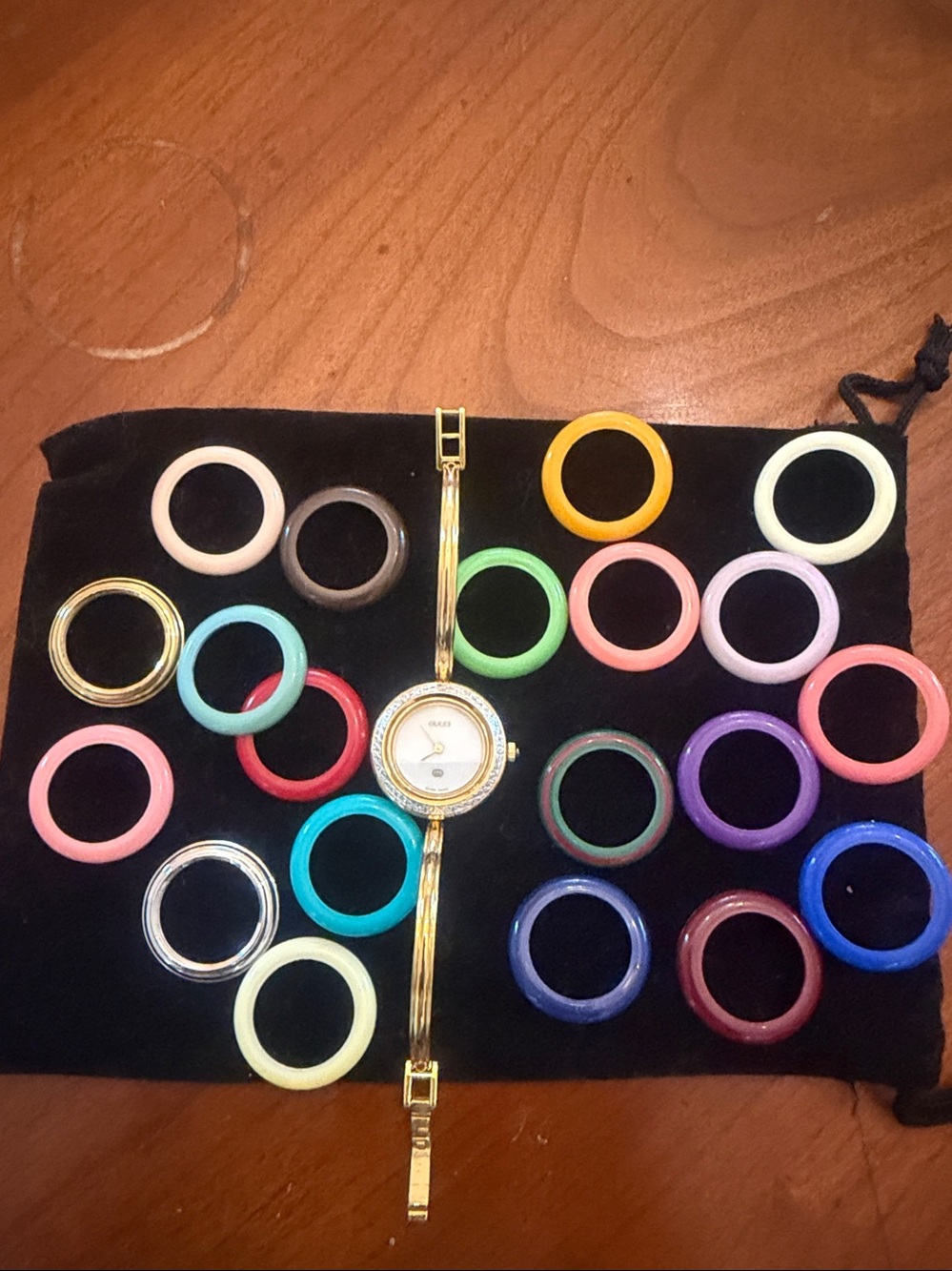 Vintage Gucci Watch with Interchangeable Band Colors